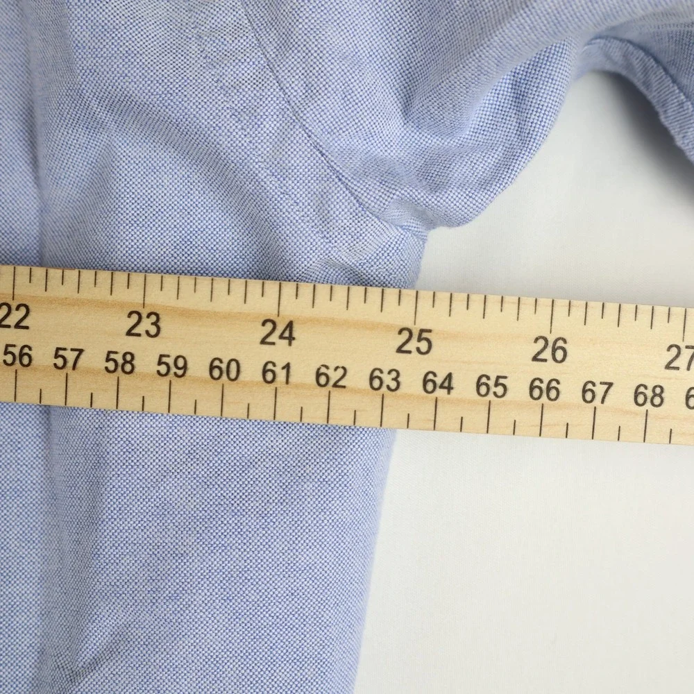 Hunt Club Shirt Mens Large Blue Button Down Short Sleeve Oxford‎ Pocket Casual